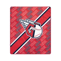 Pegasus Cleveland Guardians 50" x 60" Diagonal Lined Wordmark Ultra Soft Blanket