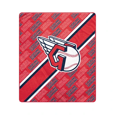 Pegasus Cleveland Guardians 50" x 60" Diagonal Lined Wordmark Ultra Soft Blanket