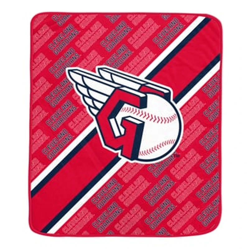 Pegasus Cleveland Guardians 60" x 70" Diagonal Lined Wordmark Ultra Soft Blanket