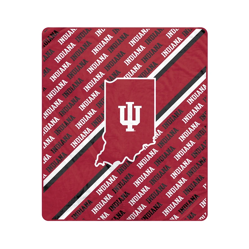 Pegasus Indiana Hoosiers 50" x 60" Diagonal Lined Wordmark Ultra Soft Blanket