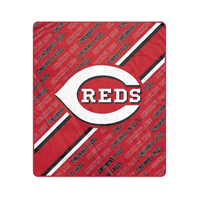 Pegasus Cincinnati Reds 50" x 60" Diagonal Lined Wordmark Ultra Soft Blanket