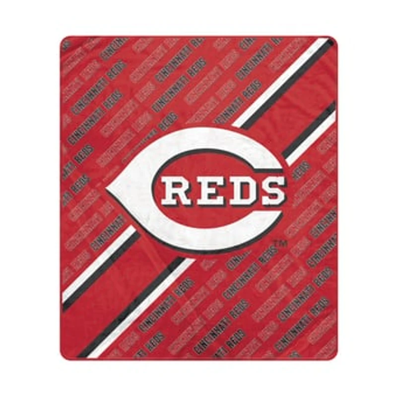 Pegasus Cincinnati Reds 60" x 70" Diagonal Lined Wordmark Ultra Soft Blanket