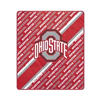 Pegasus Ohio State Buckeyes 50" x 60" Diagonal Lined Wordmark Ultra Soft Blanket