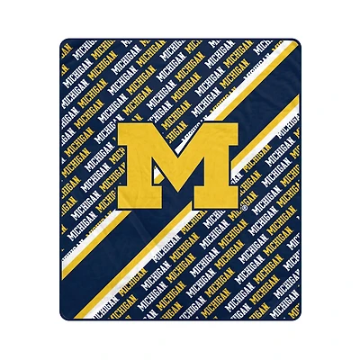 Pegasus Michigan Wolverines 50" x 60" Diagonal Lined Wordmark Ultra Soft Blanket
