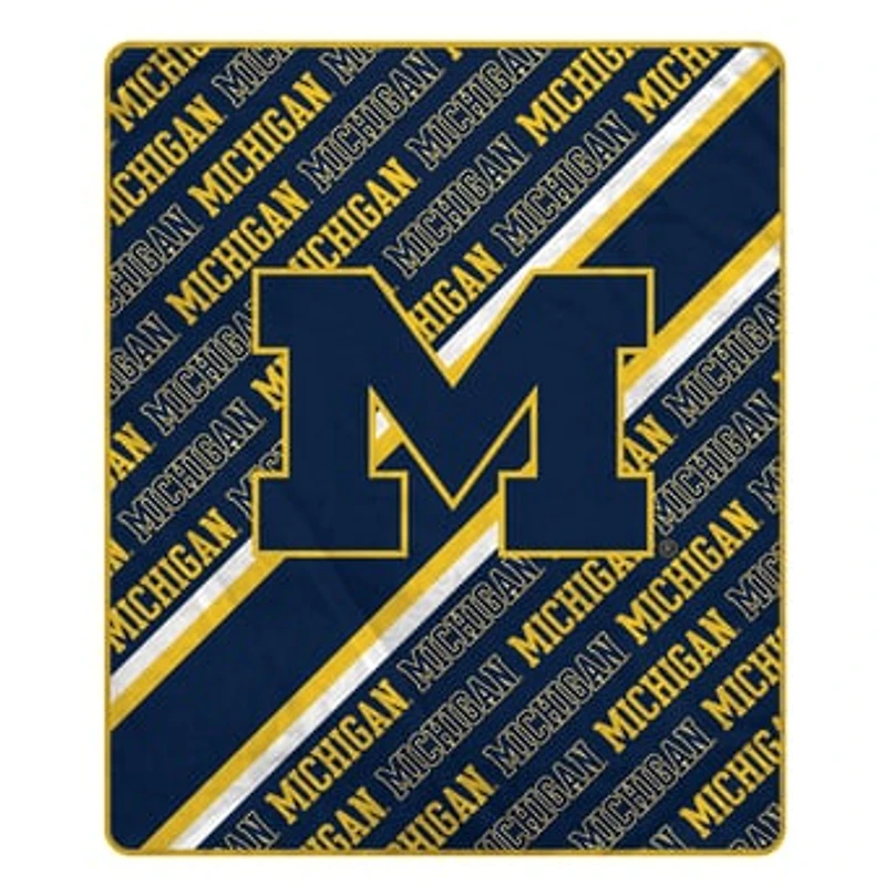 Pegasus Michigan Wolverines 60" x 70" Diagonal Lined Wordmark Ultra Soft Blanket