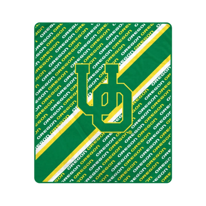 Pegasus Oregon Ducks 50" x 60" Diagonal Lined Wordmark Ultra Soft Blanket