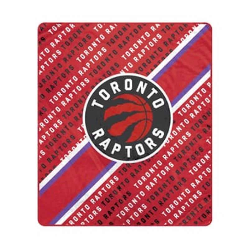 Pegasus Toronto Raptors 60" x 70" Diagonal Lined Wordmark Ultra Soft Blanket