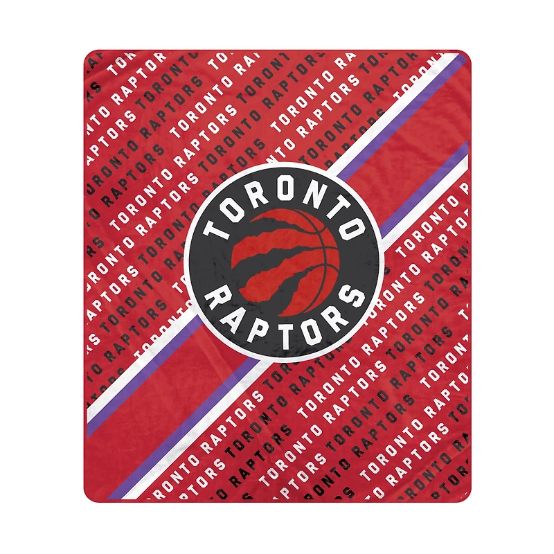 Pegasus Toronto Raptors 60" x 70" Diagonal Lined Wordmark Ultra Soft Blanket