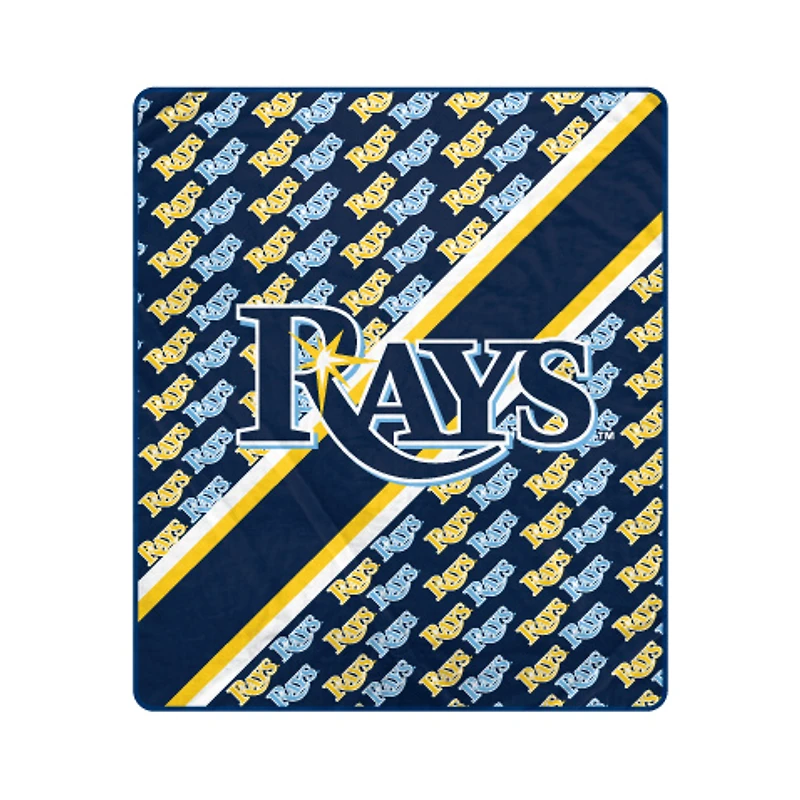 Pegasus Tampa Bay Rays 50" x 60" Diagonal Lined Wordmark Ultra Soft Blanket
