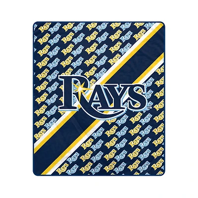 Pegasus Tampa Bay Rays 50" x 60" Diagonal Lined Wordmark Ultra Soft Blanket