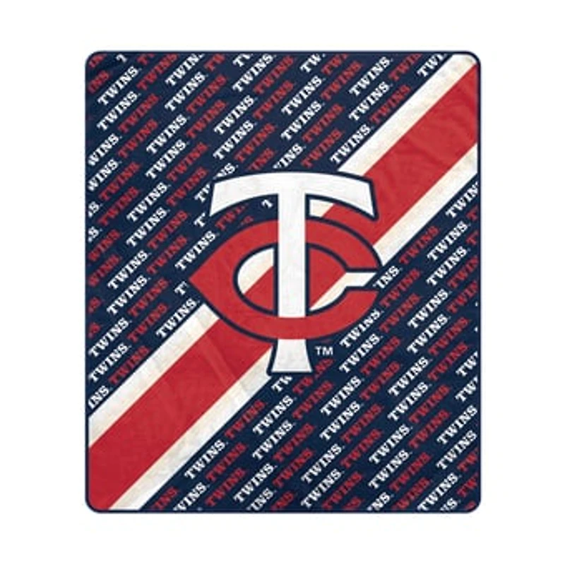 Pegasus Minnesota Twins 60" x 70" Diagonal Lined Wordmark Ultra Soft Blanket