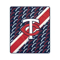 Pegasus Minnesota Twins 50" x 60" Diagonal Lined Wordmark Ultra Soft Blanket