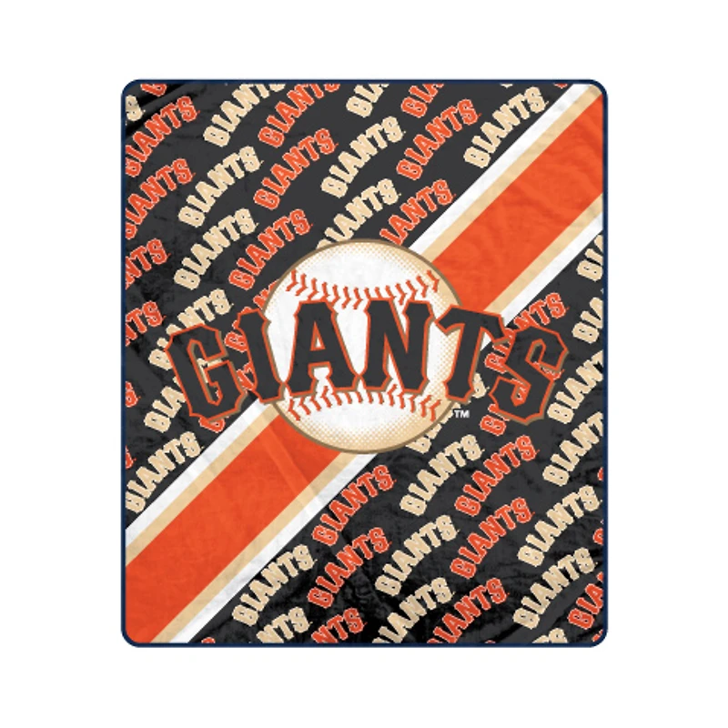 Pegasus San Francisco Giants 50" x 60" Diagonal Lined Wordmark Ultra Soft Blanket