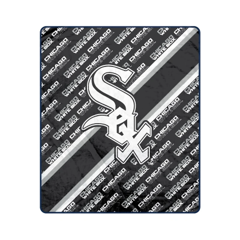 Pegasus Chicago White Sox 50" x 60" Diagonal Lined Wordmark Ultra Soft Blanket