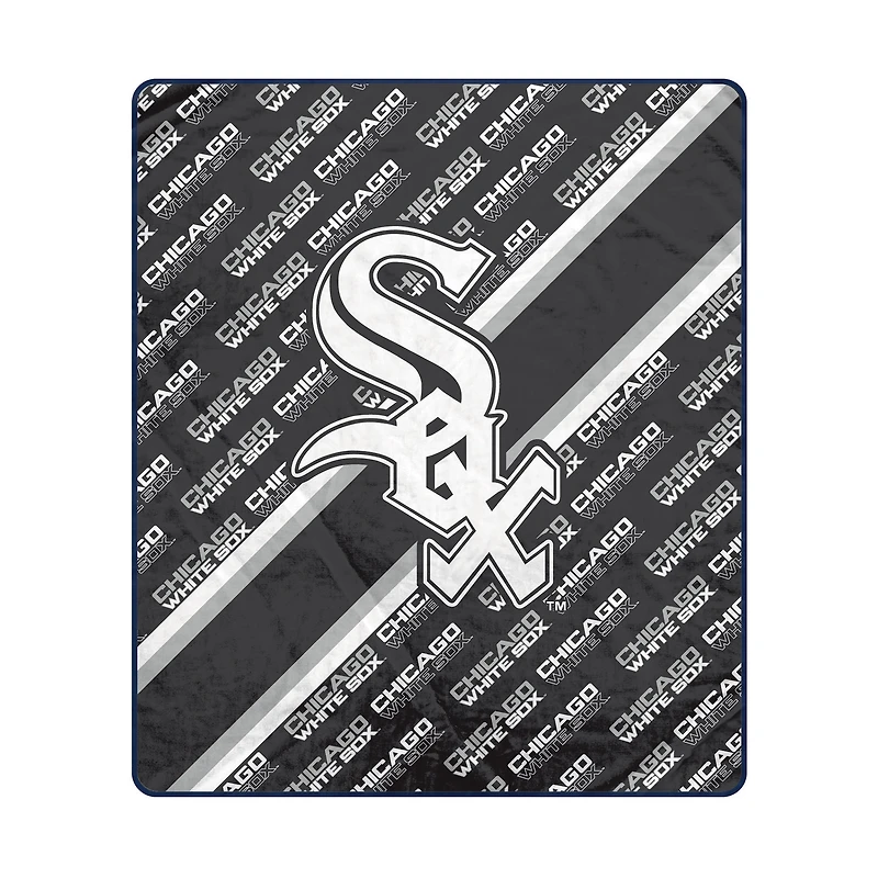 Pegasus Chicago White Sox 60" x 70" Diagonal Lined Wordmark Ultra Soft Blanket