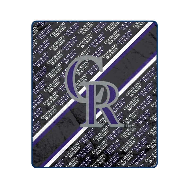 Pegasus Colorado Rockies 50" x 60" Diagonal Lined Wordmark Ultra Soft Blanket