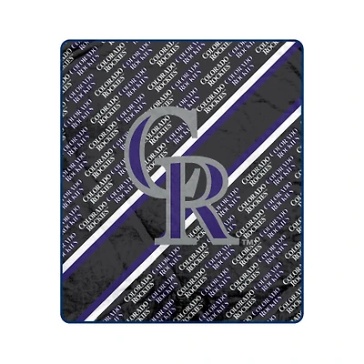 Pegasus Colorado Rockies 50" x 60" Diagonal Lined Wordmark Ultra Soft Blanket