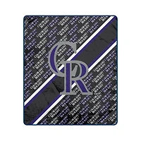 Pegasus Colorado Rockies 50" x 60" Diagonal Lined Wordmark Ultra Soft Blanket