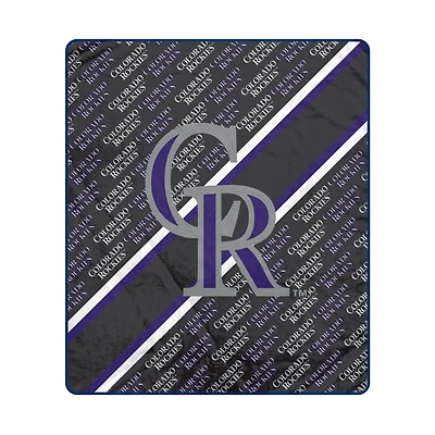 Pegasus Colorado Rockies 60" x 70" Diagonal Lined Wordmark Ultra Soft Blanket