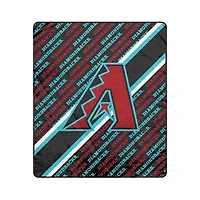 Pegasus Arizona Diamondbacks 50" x 60" Diagonal Lined Wordmark Ultra Soft Blanket