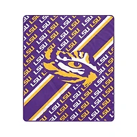 Pegasus LSU Tigers 50" x 60" Diagonal Lined Wordmark Ultra Soft Blanket
