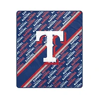 Pegasus Texas Rangers 50" x 60" Diagonal Lined Wordmark Ultra Soft Blanket