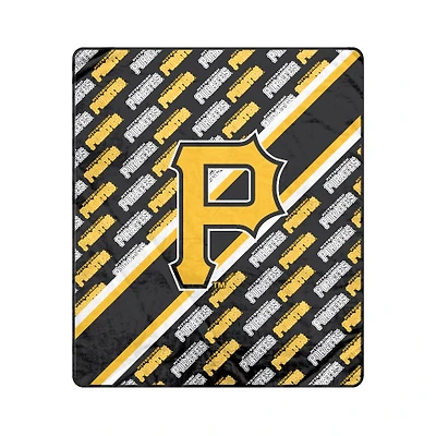 Pegasus Pittsburgh Pirates 50" x 60" Diagonal Lined Wordmark Ultra Soft Blanket