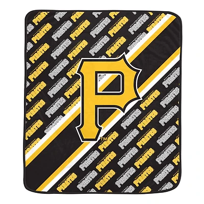 Pegasus Pittsburgh Pirates 60" x 70" Diagonal Lined Wordmark Ultra Soft Blanket