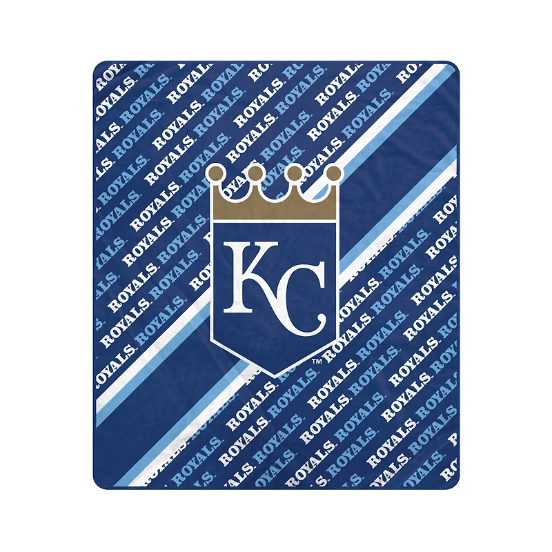 Pegasus Kansas City Royals 50" x 60" Diagonal Lined Wordmark Ultra Soft Blanket