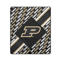 Pegasus Purdue Boilermakers 50" x 60" Diagonal Lined Wordmark Ultra Soft Blanket
