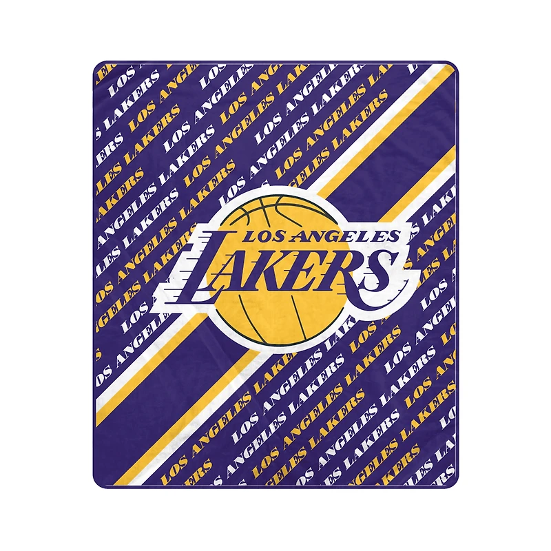 Pegasus Los Angeles Lakers 50" x 60" Diagonal Lined Wordmark Ultra Soft Blanket