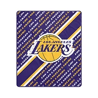 Pegasus Los Angeles Lakers 50" x 60" Diagonal Lined Wordmark Ultra Soft Blanket