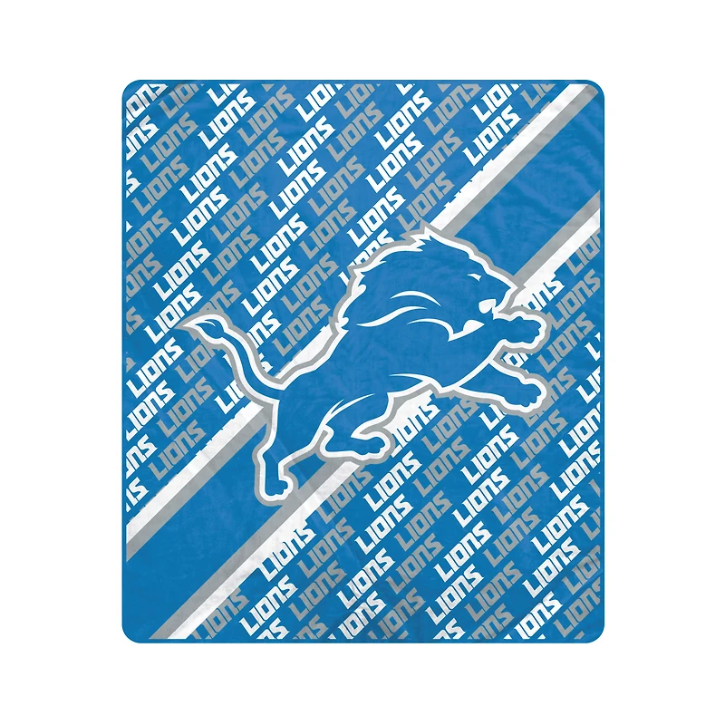 Pegasus Detroit Lions 50" x 60" Diagonal Lined Wordmark Ultra Soft Blanket