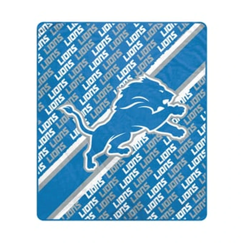 Pegasus Detroit Lions 60" x 70" Diagonal Lined Wordmark Ultra Soft Blanket