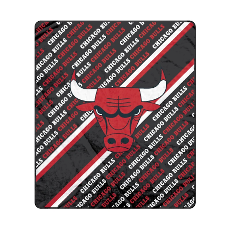 Pegasus Chicago Bulls 60" x 70" Diagonal Lined Wordmark Ultra Soft Blanket