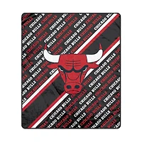 Pegasus Chicago Bulls 60" x 70" Diagonal Lined Wordmark Ultra Soft Blanket