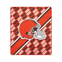 Pegasus Cleveland Browns 50" x 60" Diagonal Lined Wordmark Ultra Soft Blanket