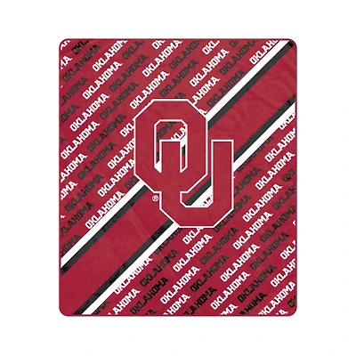 Pegasus Oklahoma Sooners 50" x 60" Diagonal Lined Wordmark Ultra Soft Blanket