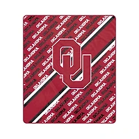 Pegasus Oklahoma Sooners 50" x 60" Diagonal Lined Wordmark Ultra Soft Blanket