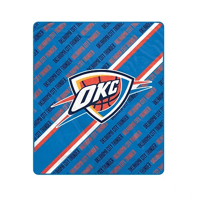 Pegasus Oklahoma City Thunder 50" x 60" Diagonal Lined Wordmark Ultra Soft Blanket
