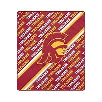 Pegasus USC Trojans 50" x 60" Diagonal Lined Wordmark Ultra Soft Blanket