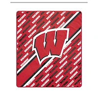 Pegasus Wisconsin Badgers 50" x 60" Diagonal Lined Wordmark Ultra Soft Blanket
