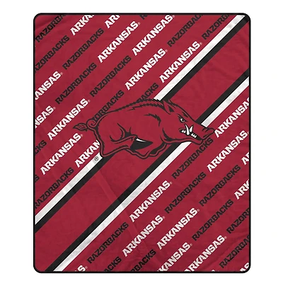 Pegasus Arkansas Razorbacks 60" x 70" Diagonal Lined Wordmark Ultra Soft Blanket