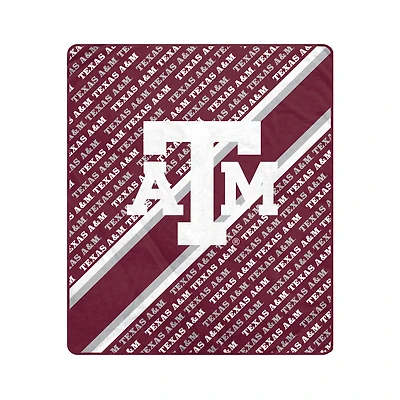 Pegasus Texas A&M Aggies 50" x 60" Diagonal Lined Wordmark Ultra Soft Blanket