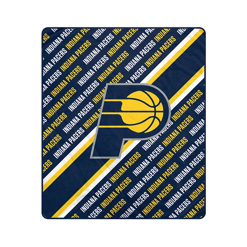 Pegasus Indiana Pacers 50" x 60" Diagonal Lined Wordmark Ultra Soft Blanket