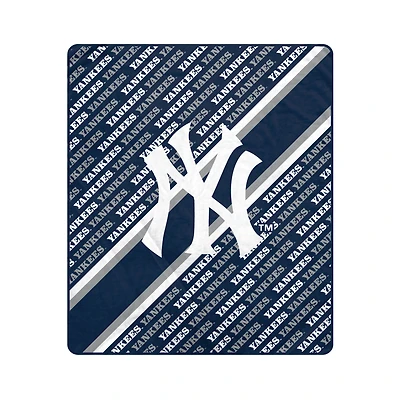 Pegasus New York Yankees 60" x 70" Diagonal Lined Wordmark Ultra Soft Blanket