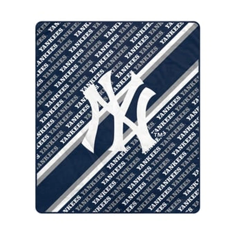 Pegasus New York Yankees 60" x 70" Diagonal Lined Wordmark Ultra Soft Blanket