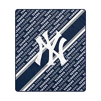 Pegasus New York Yankees 60" x 70" Diagonal Lined Wordmark Ultra Soft Blanket