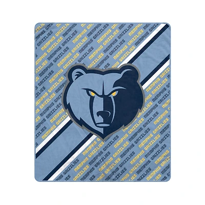Pegasus Memphis Grizzlies 50" x 60" Diagonal Lined Wordmark Ultra Soft Blanket