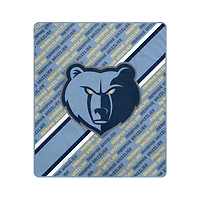 Pegasus Memphis Grizzlies 50" x 60" Diagonal Lined Wordmark Ultra Soft Blanket